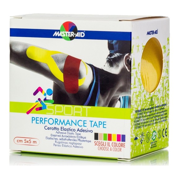 Master Aid Sport Performance Kinesio Adhesive Elastic Tape Κίτρινο 5mx5cm 1 Τεμάχιο