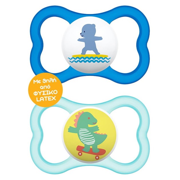Mam Air Latex Soother 16m+ Κωδ 276L 2 Τεμάχια - Μπλε / Πράσινο Mam Air Latex Soother 16m+ Κωδ 276L 2 Τεμάχια - Μπλε / Πράσινο