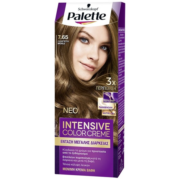 Schwarzkopf Palette Intensive Hair Color Creme Kit 1 Τεμάχιο - 7.65 Λαμπερή Μόκα Schwarzkopf Palette Intensive Hair Color Creme Kit 1 Τεμάχιο - 7.65 Λαμπερή Μόκα