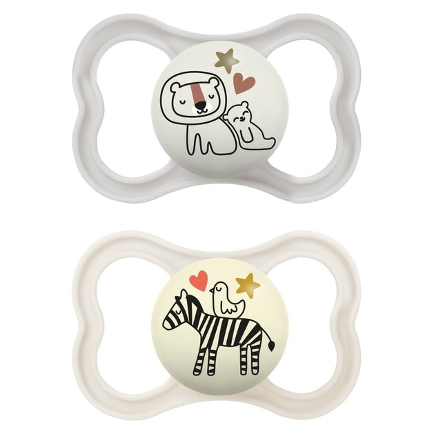 Mam Supreme Night Silicone Soother 6-16m Κωδ 248S 2 Τεμάχια - Γκρι/ Κρεμ Mam Supreme Night Silicone Soother 6-16m Κωδ 248S 2 Τεμάχια - Γκρι/ Κρεμ