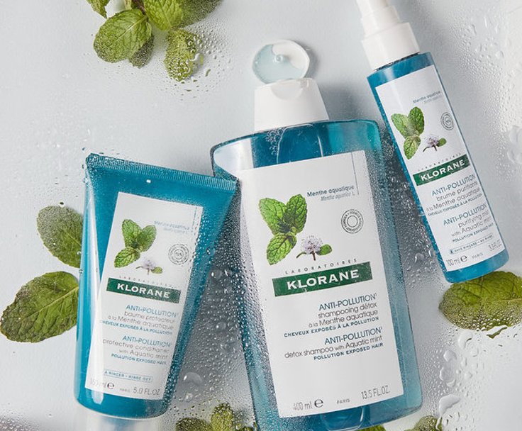 KLORANE MINT  για αποτοξίνωση & αναζωογόνηση των μαλλιών