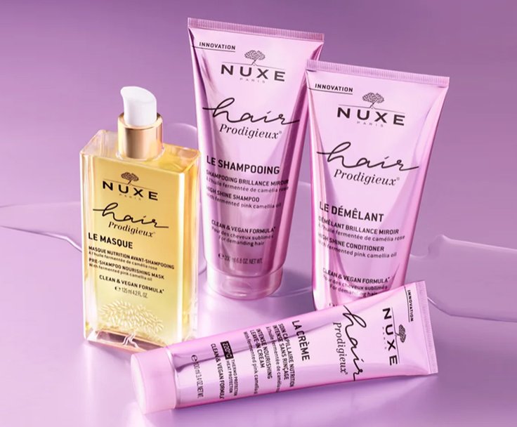 Nuxe Hair Prodigieux Απαλά, Μεταξένια Γεμάτα Λάμψη Μαλλιά