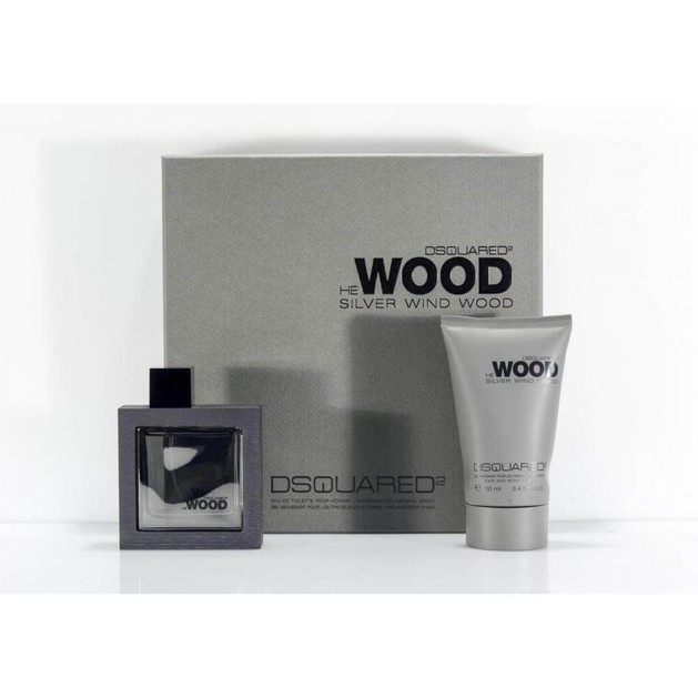 DSQUARED² He WOOD Silver Wind Set Pour Homme (EDT 50ml + Hair & Body Wash Shampoo 100ml) DSQUARED² He WOOD Silver Wind Set Pour Homme (EDT 50ml + Hair & Body Wash Shampoo 100ml)