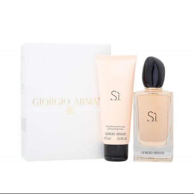 Armani Giorgio Si Travel Set Eau De Parfum 100ml and Body Lotion 75ml Armani Giorgio Si Travel Set Eau De Parfum 100ml and Body Lotion 75ml