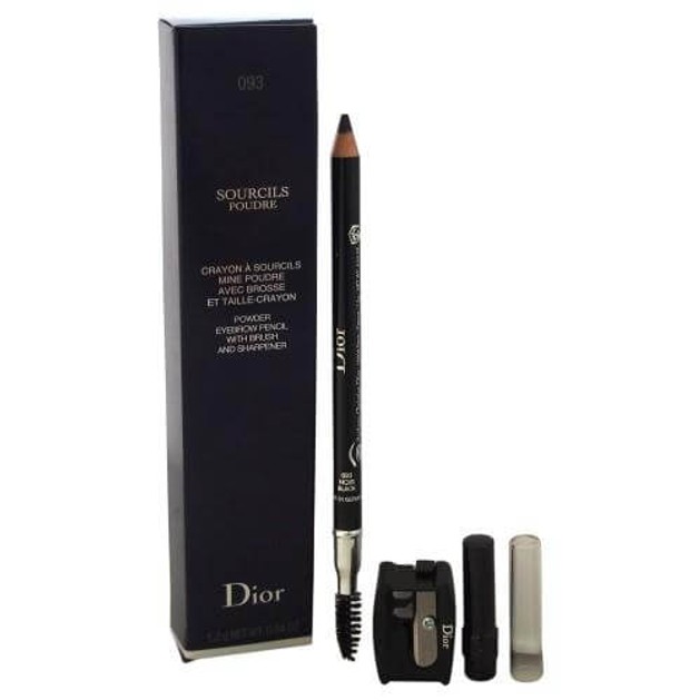 Christian Dior Sourcils Poudre Powder Eyebrow Pencil with Brush and Sharpener 093 Black Christian Dior Sourcils Poudre Powder Eyebrow Pencil with Brush and Sharpener 093 Black