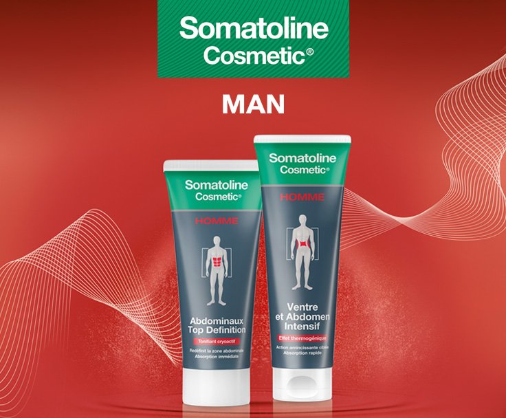 SOMATOLINE COSMETIC MAN Kαταπολέμηση του τοπικού πάχους των ανδρών προσαρμοσμένο στη φυσιολογία τους!