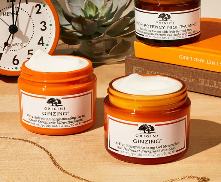 ORIGINS GINZING H best seller σειρά για ενέργεια, ανανέωση και λάμψη σε πρόσωπο και μάτια.