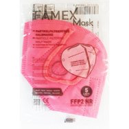 Famex Mask FFP2 NR KN95 защитна маска за еднократна употреба в цвят фуксия 1 бр