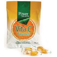 Power Health Vita C Caramels Καραμέλες που Ενισχύουν την Άμυνα του Οργανισμού Με Γεύση Μανταρίνι 60g
