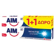 Aim PROMO PACK паста за зъби White System 2 x75ml
