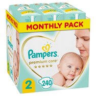 Pampers Premium Care Monthly Pack No2 (4-8kg) 240 πάνες