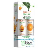 Power Health Multi + Multi με Στέβια 24Effer.Tabs & Βιταμίνη C 500mg 20Effer.Tabs 1+1 Δώρο