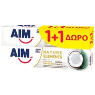 Aim PROMO PACK Natural Elements Expert Protection Coco White 2x 75ml 1 + 1 Gift