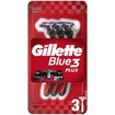 Gillette Blue3 Plus Red Disposable Razors 3 Τεμάχια