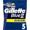 Gillette Blue II Slalom Men\'s Disposable Razors 5 Τεμάχια