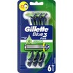 Gillette Blue3 Plus Sensitive Disposable Razors 6 Τεμάχια
