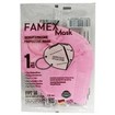 Famex Mask Μάσκα Προστασίας μιας Χρήσης FFP2 NR KN95 σε Ροζ Χρώμα 1 Τεμάχιο