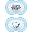 Mam I Love Mummy & Daddy Silicone Soother 6-16m Γαλάζιο - Γαλάζιο 2 Τεμάχια, Κωδ 170S