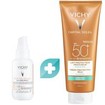 Σετ Vichy Capital Soleil UV-Age Daily Anti Photo-Ageing Water Fluid for Face Spf50+ Tinted 40ml & Fresh Protective Milk for Face & Body Spf50+, 300ml