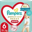 Σετ Pampers Premium Care Pants Jumbo Pack No6 (15+Kg) 93 Πάνες (3x31 Πάνες)