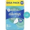 Σετ Always Giga Pack Ultra Normal Sanitary Towels with Wings Size 1, 120 Τεμάχια (3x40 Τεμάχια)