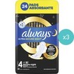 Σετ Always Ultra Secure Night Sanitary Towels with Wings Size 4, 72 Τεμάχια (3x24 Τεμάχια)