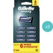 Σετ Gillette Mach 3 Replacement Razors 24 Τεμάχια (3x8 Τεμάχια)