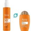 Σετ Avene Ultra Fluid Perfector Spf50+ Tinted 50ml & Invisible Spray Solaire Spf50, 200ml