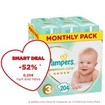 Pampers Premium Care Monthly Pack No3 (6-10kg) 204 πάνες Pampers Premium Care Monthly Pack No3 (6-10kg) 204 πάνες