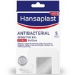 Hansaplast Antibacterial XXL Sensitive Sterile 8 x 10cm Αντιμικροβιακά Επιθέματα Sensitive XXL 5τμχ