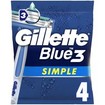 Gillette Blue3 Simple Disposable Razors 4 Τεμάχια