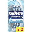 Gillette Sensor 3 Cool Ξυραφάκια μιας Χρήσης για Αίσθηση Δροσιάς σε Κάθε Ξύρισμα 6 Τεμάχια (4+2 Δώρο)