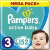 Pampers Active Baby Mega Pack Νο3 (6-10 kg) 152 πάνες Pampers Active Baby Mega Pack Νο3 (6-10 kg) 152 πάνες