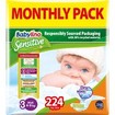 Babylino Sensitive Monthly Pack Midi Νο3 (4-9kg) Βρεφικές Πάνες  224 τεμάχια