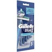 Gillette Blue II Plus με 2 Λεπίδες & Λιπαντική Ταινία για Άνετο Ξύρισμα 5 Τεμάχια
