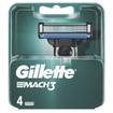 Gillette Mach 3 Ανταλλακτικά Ξυραφάκια με Λεπίδες πιο Δυνατές Από Ατσάλι 4 Τεμάχια