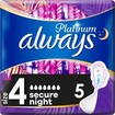 Always Platinum Σερβιέτες Μέγεθος 4 Ultra Secure Night 5 Pads