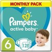 Pampers Active Baby Monthly Pack Νο6 (13-18kg) 128 πάνες
