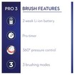 Oral-B PRO 3 3500 Cross Action Black Edition 360° Gum Pressure Control Oral-B PRO 3 3500 Cross Action Black Edition 360° Gum Pressure Control