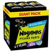 Ninjamas Pyjama Pants Boy 4-7 Years (17-30kg) Monthly Pack 60 Τεμάχια