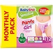 Babylino Πακέτο Προσφοράς Sensitive Pants Girl Extra Large No6 (16+kg) Monthly Pack 4x28 πάνες Babylino Πακέτο Προσφοράς Sensitive Pants Girl Extra Large No6 (16+kg) Monthly Pack 4x28 πάνες