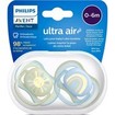 Philips Avent Ultra Air Silicone Soother 0-6m Χακί - Γαλάζιο 2 Τεμάχια, Κωδ SCF085/58