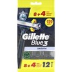 Gilette Promo Blue3 Smooth Disposable Razors 12 Τεμάχια