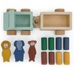 Trixie Wooden Animal Car with Trailer Κωδ 77821​​​​​​​, 1 Τεμάχιο