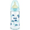 Nuk First Choice Plus Glass Bottle Latex Medium 240ml - Μπλε