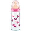 Nuk First Choice Plus Glass Bottle Latex Medium 240ml - Ροζ