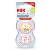 Nuk Freestyle Silicon Soother 18-36m 2 Τεμάχια - Διάφανο / Ροζ