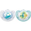 Nuk Freestyle Silicon Soother 6-18m 2 Τεμάχια Κωδ 10570106 - Διάφανο / Γαλάζιο