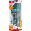 Nuk First Choice Plus Glass Bottle Temperature Control Silicone Medium 0-6m 240ml, Κωδ 10745124 - Γαλάζιο