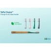 Tepe Choice Soft Toothbrush with Reusable Wooden Handle & Plant Based Brush Heads 1 Τεμάχιο - Γκρι